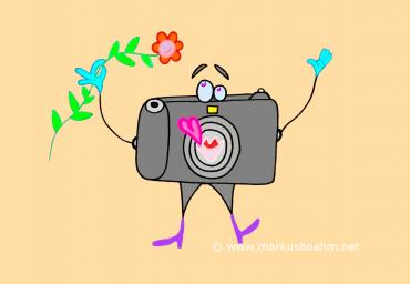 camera mit Blume